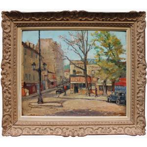 Paris School 1930s, View Of Grenelle Roundabout / Paris