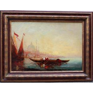 View Of Istanbul From The Bosphorus By Henri Duvieux (paris 1855 - 1902), Attributed To