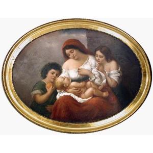 Mother And Children, Italian School, Circa 1900