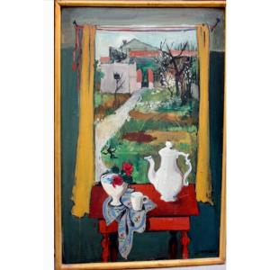 Modernist Still Life By Jeanine Mestchian (armenian, School Of Paris, Circa 1930-1940)