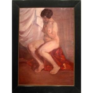 Seated Nude By Lajos Marko (hungarian, Born In 1882)