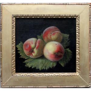 Oil Study Of Peaches By A Still-life Painter, Mid-19th Century