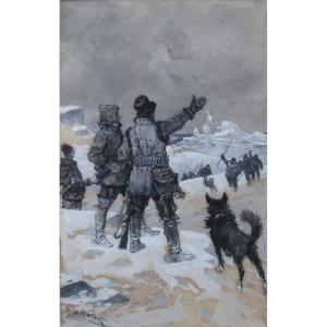 Episode From A Polar Expedition By Otto Gerlach (1862 Leipzig - 1908 Tehran)