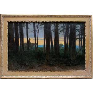 German Legend: The Knight Parsifal In The Enchanted Forest, By Franz Horst (1862-1956)