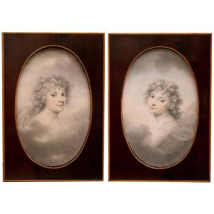 A Pair Of Portraits Of Beauties Depicted As Elves By Josef Grassi (1755-1838) , Attr.to