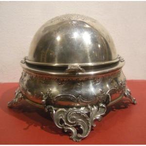 Caviar Dish, Silver, Hallmarked Diana Head 1872-1922, Viennese Manufacturer Brother Frank