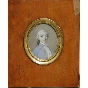 18th-century French Miniature, Portrait Of A Gentleman