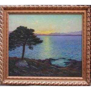 Sunset On The Sea By Eduard Kasparides (austrian 1858 - 1926) -attr.