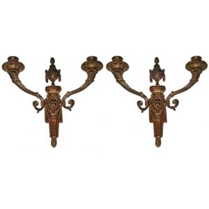 Bronze Wall Appliques, French, Second Half Of 19th Century