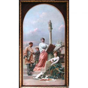 "allegory Of Graphic Arts" By F. Hercik (born 1861), Museum Of Applied Arts In Praque