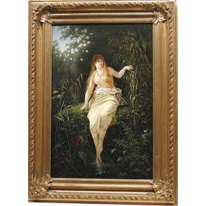 Forest Nymph By Auguste Santel (1852 - 1935) -attributed