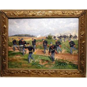 Moritz Ledeli (1856-1920) Attack