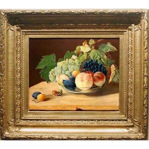 Still Life With Fruits By Jan Nepomuk Jeremias (1815-1867)