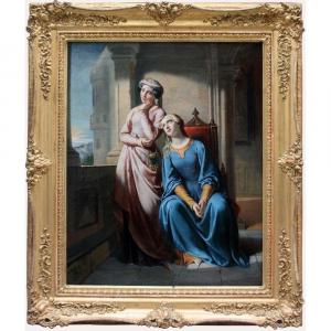 Edmond Leclercq (french, 1817 Arras - 1853 Paris) Title: Dreaming On The Terrace Of The Castle