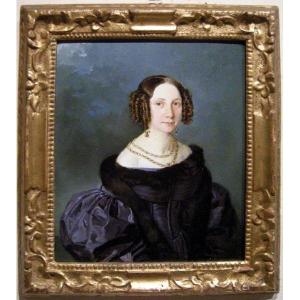 Portrait Of A Noble Lady By Ferdinand Georg Waldmüller (austrian, 1793 - 1865), Attr.