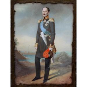 Christina Robertson (1796 -1856 ) Miniature Portrait Of Russian Emperor Nikolai I