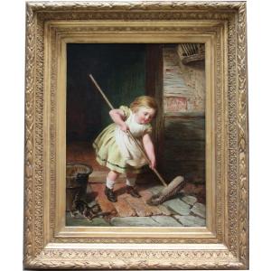 Little Helper" By Sophie Anderson ( British 1823-1903)