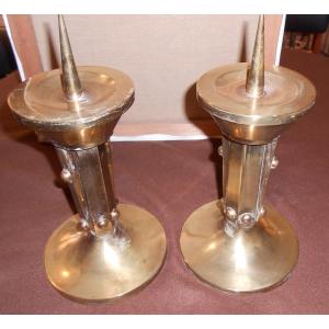 Pair Of Brass Candlesticks