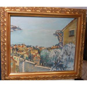 Landscape Of The Bay Of Villefranche-sur-mer By Reymond Yoshio Aoyama
