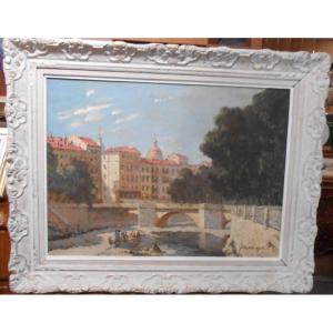 The Washerwomen Of The Paillon In Nice By Mathilde De La Blanchetée