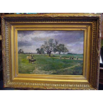 Vaches Dans La Campagne Normande/ HENRI SOLLIER