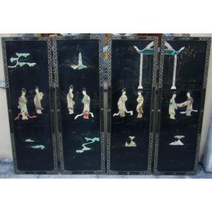 Lacquer Panels And Semi Precious Stones China