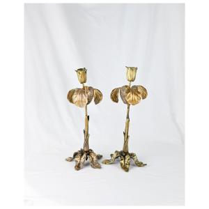 Bronze Candlestick - Art Nouveau