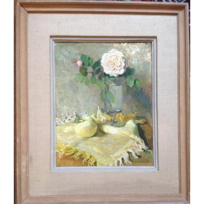 Willem Van Hasselt (1882-1963) Still Life With Vase