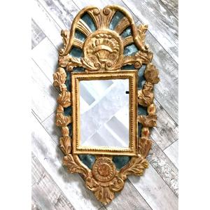 Mirror With Glazing Bead At Mercury In Golden Wood, XVIIIth Time