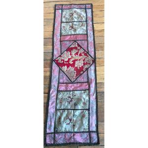 Liturgical Altar Cloth In Damask Silk And Woven Silk, 19th Century 