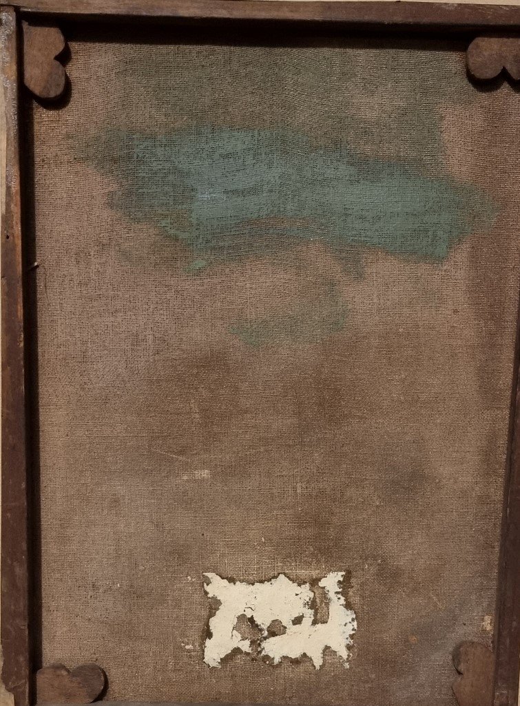 Olio su tela putti firmato G Ponga 1897-photo-4