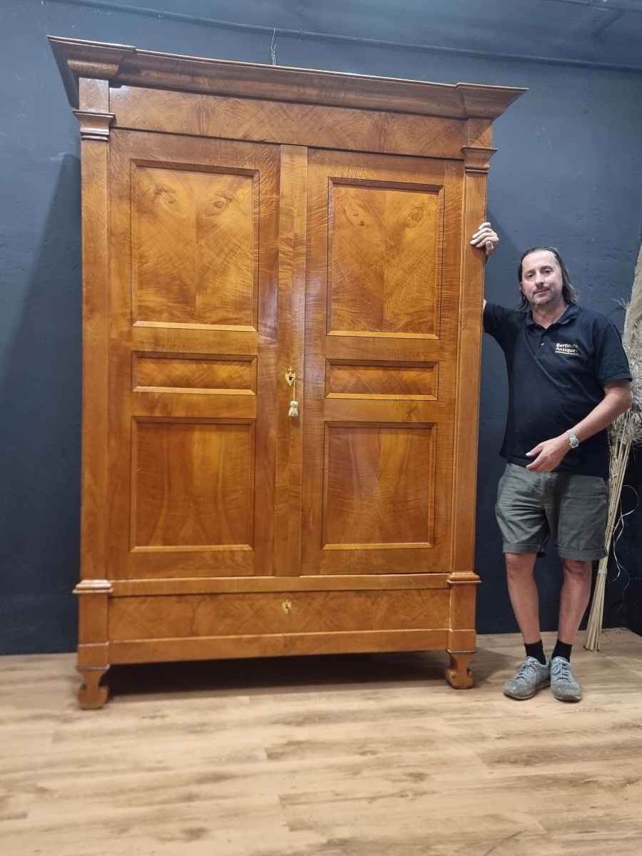 Armadio in radica di frassino Biedermeier 1820-photo-2