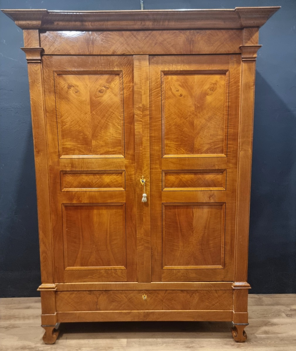 Armadio in radica di frassino Biedermeier 1820-photo-7