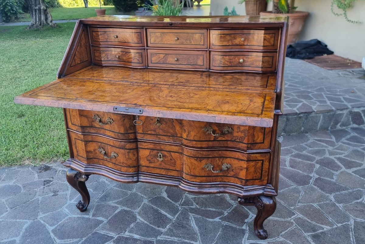 Ribalta del 700 in radica di noce Luigi XV Venezia: un capolavoro di eleganza-photo-4