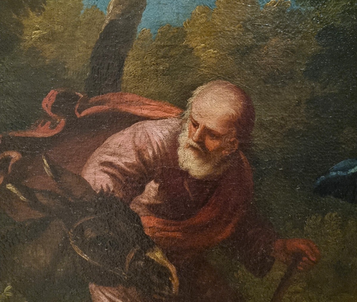 Olio su tela fine 600 Fuga d’Egitto di Philipp Peter Roos 1657-1706 -photo-4