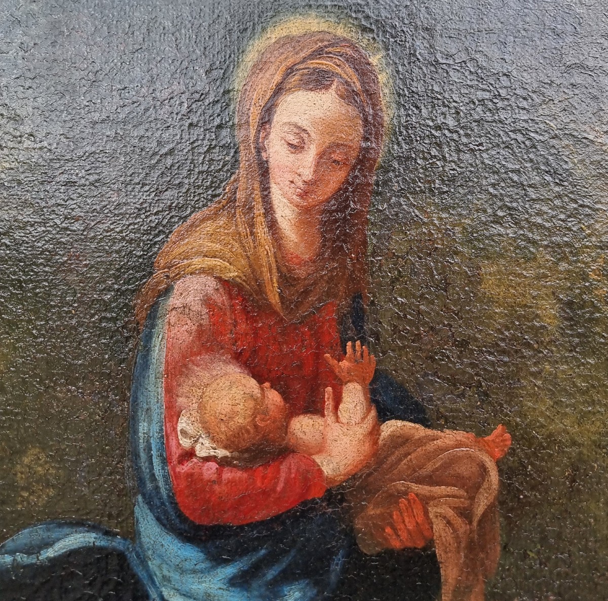 Olio su tela fine 600 Fuga d’Egitto di Philipp Peter Roos 1657-1706 -photo-1