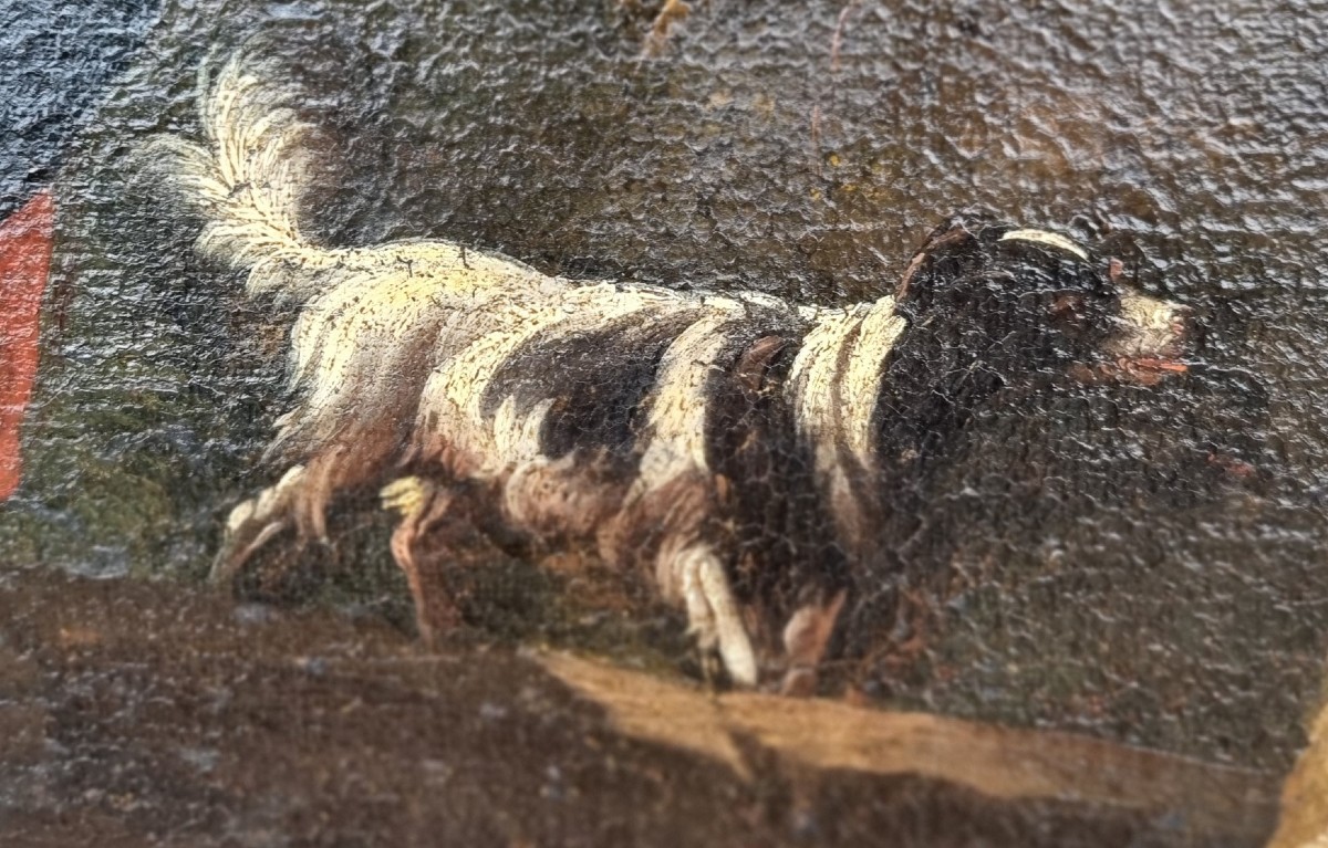 Olio su tela fine 600 Fuga d’Egitto di Philipp Peter Roos 1657-1706 -photo-6