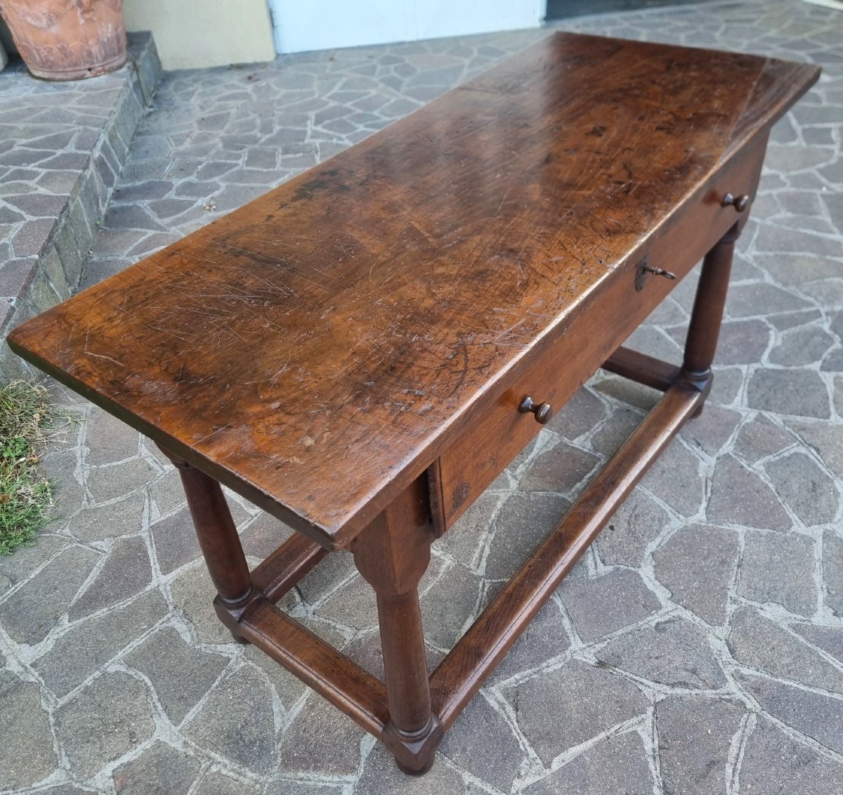 Tavolo fratino in quercia toscano del 600-photo-5