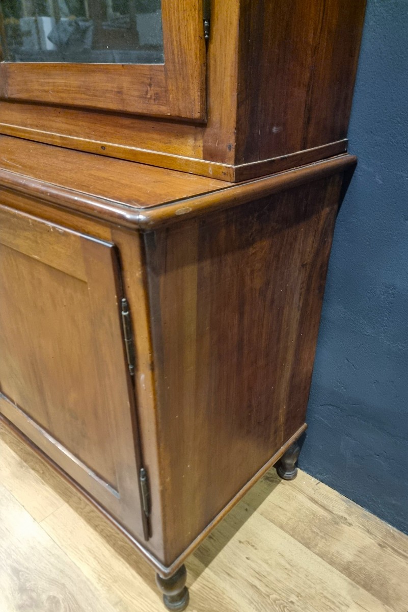 Coppia di credenze librerie in noce 1840 alta qualità-photo-5