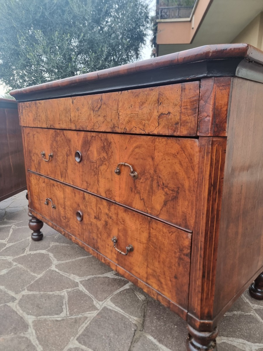Coppia di cassettoni in noce con intarsi 1850-photo-4