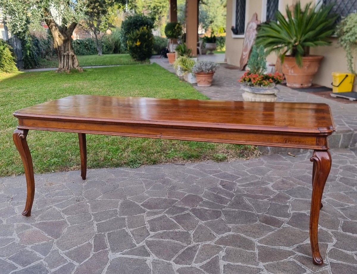 Tavolo Luigi XV del 700 in ciliegio Piemontese-photo-2