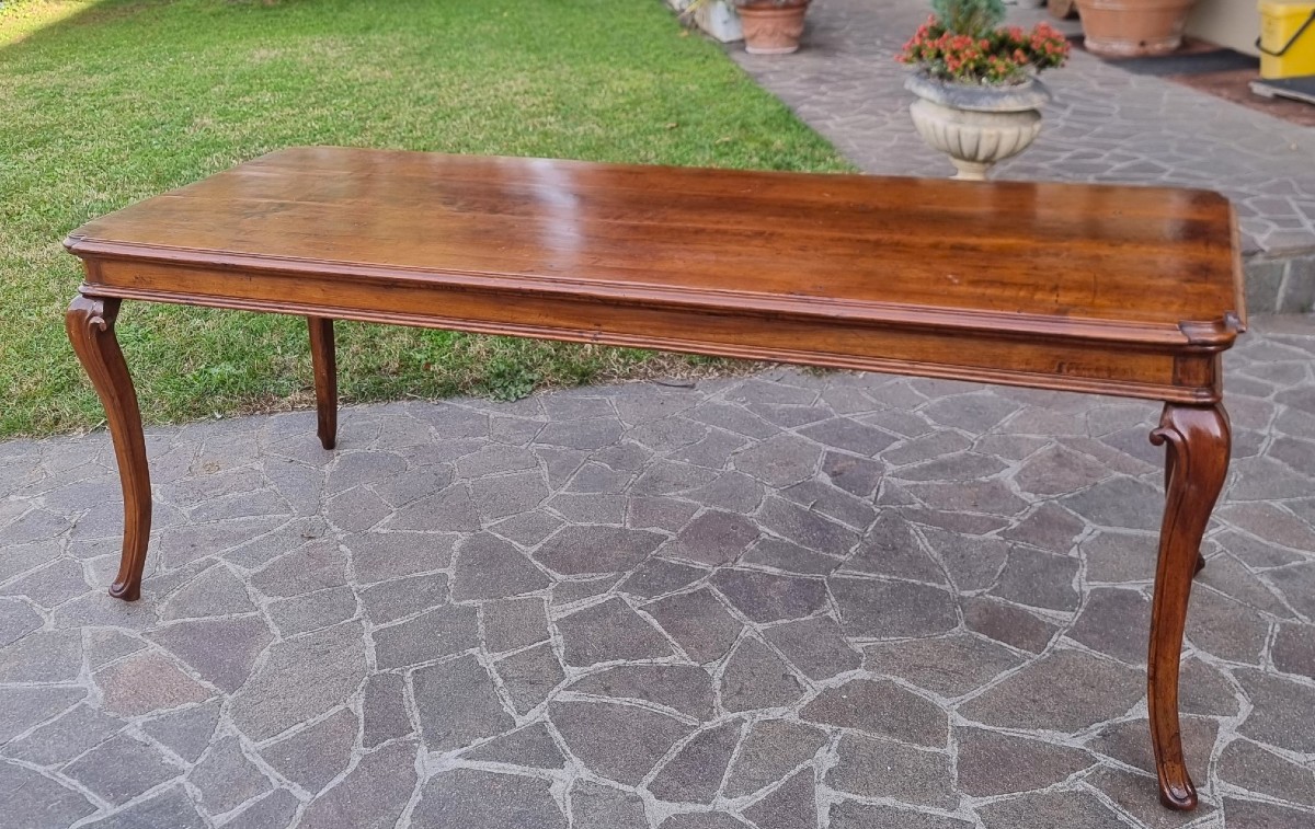 Tavolo Luigi XV del 700 in ciliegio Piemontese-photo-3