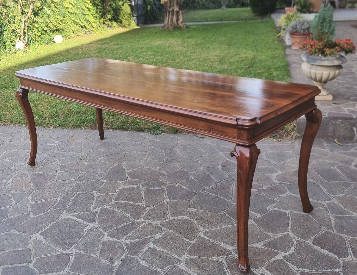 Tavolo Luigi XV del 700 in ciliegio Piemontese-photo-4