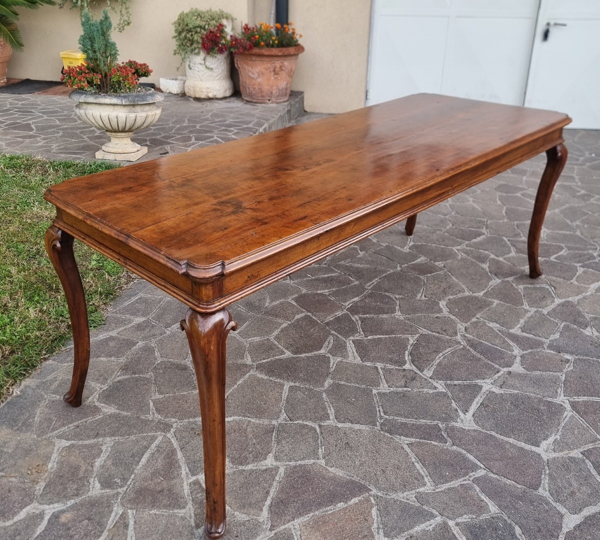 Tavolo Luigi XV del 700 in ciliegio Piemontese-photo-4