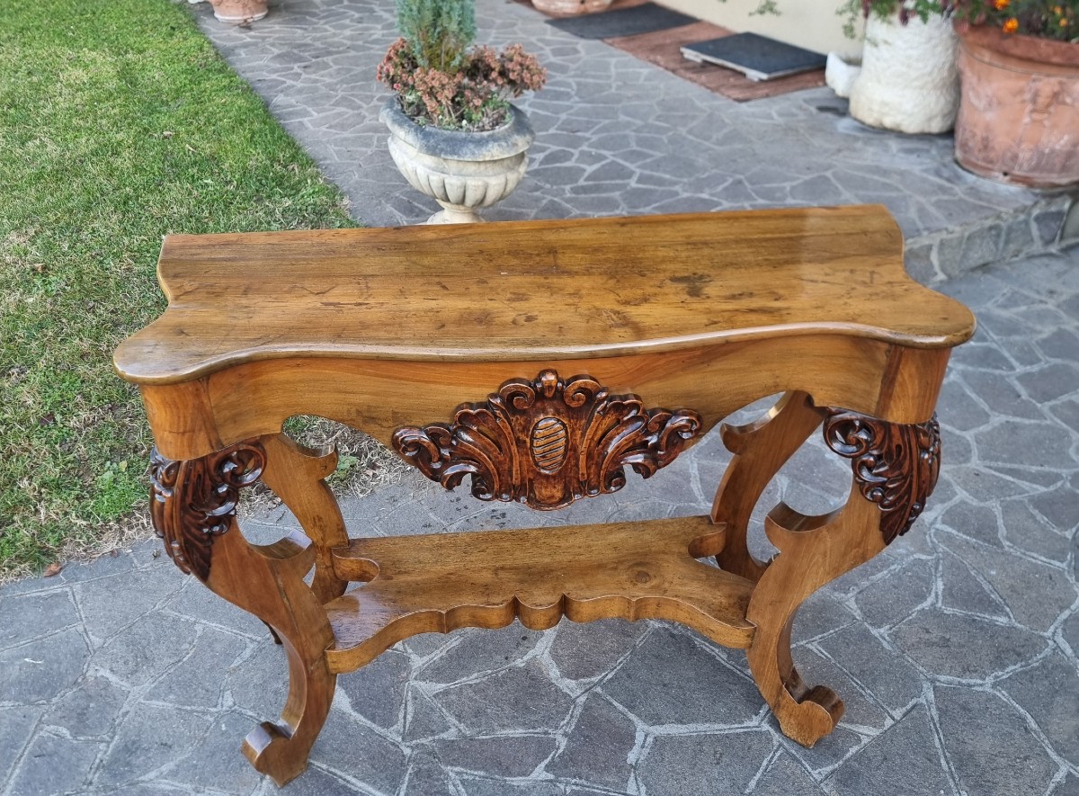 Consolle in noce dell’800 Toscana Carlo X-photo-4