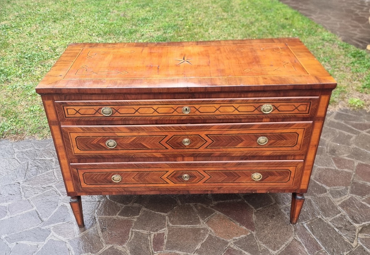 Cassettone Emiliano del ’700 Luigi XVI-photo-2