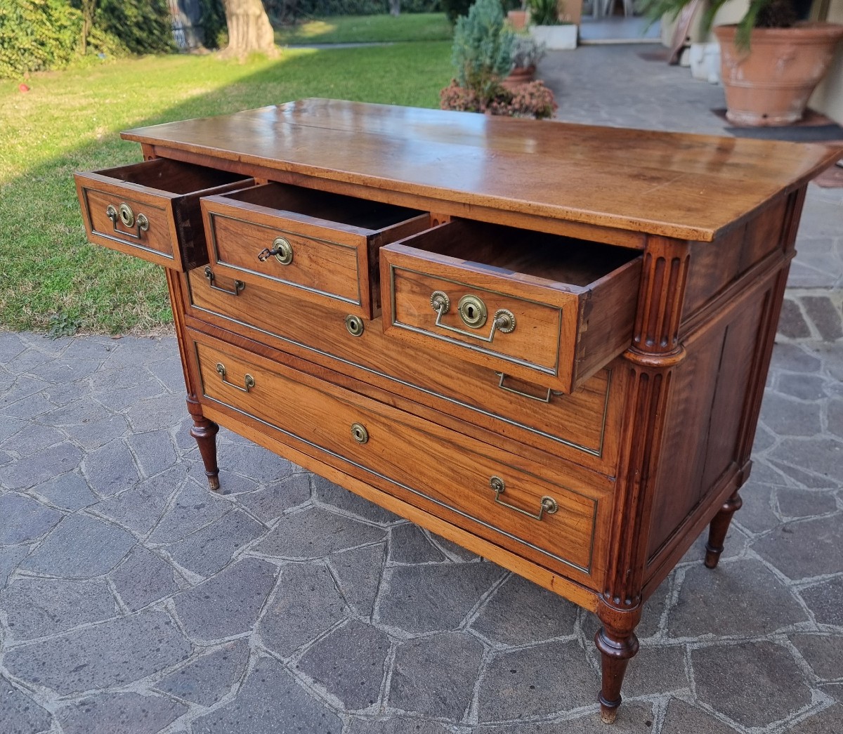 Cassettone Francese in noce del ’700 Direttorio-photo-2