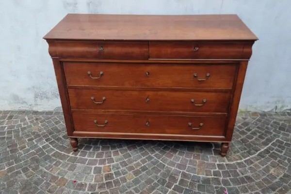 Cassettone in ciliegio del 1800 Carlo X -photo-1