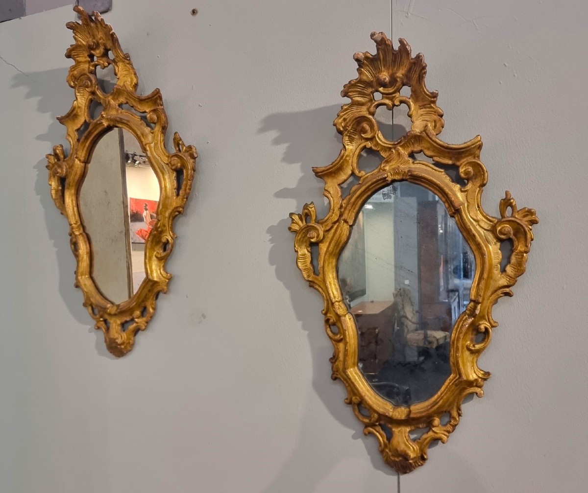 Coppia di specchiere dorate veneziane dell’800-photo-4