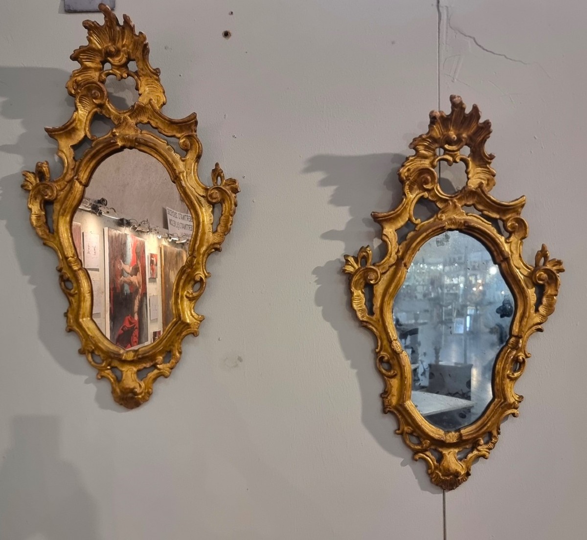 Coppia di specchiere dorate veneziane dell’800-photo-5
